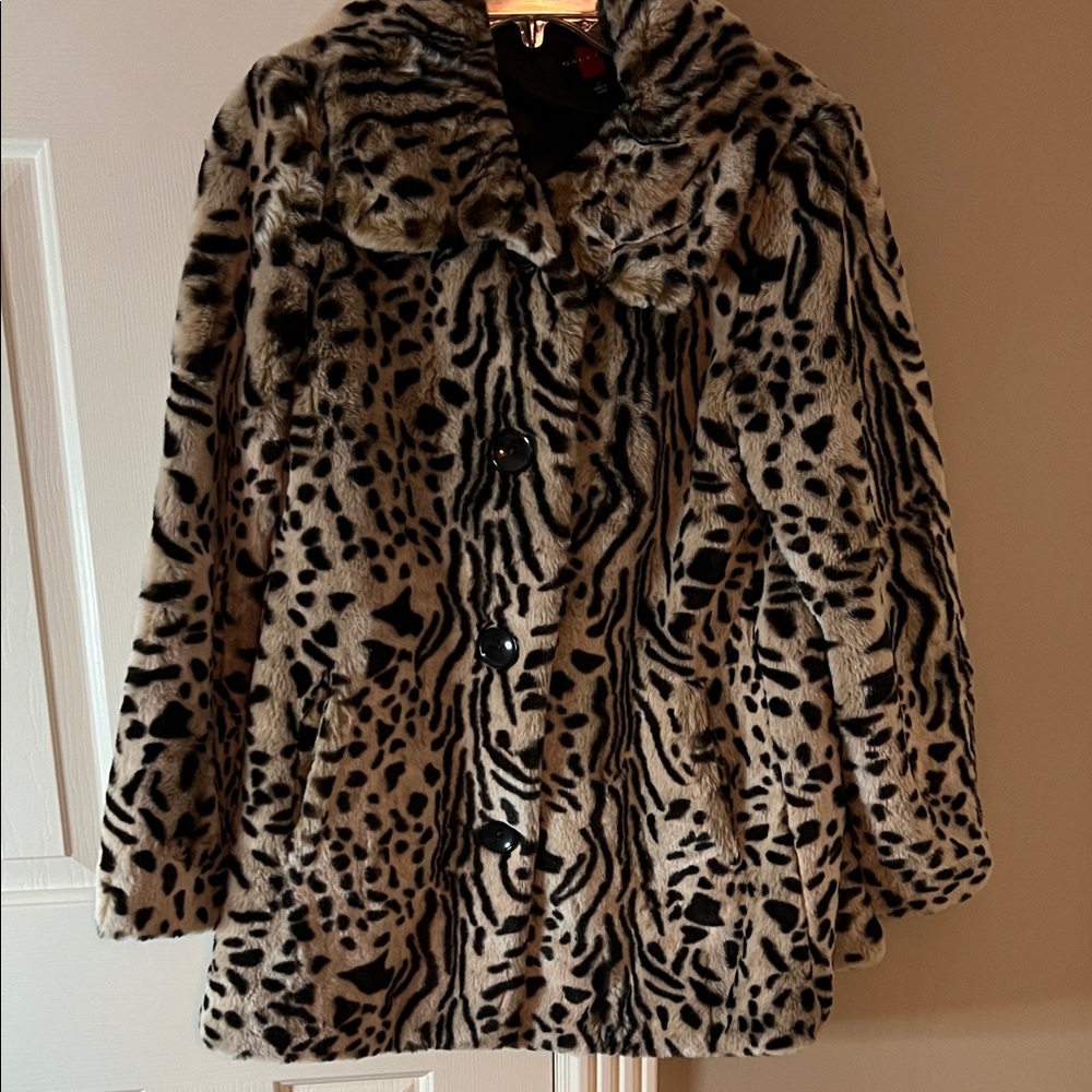 Gallery Animal Print Teddy Jacket